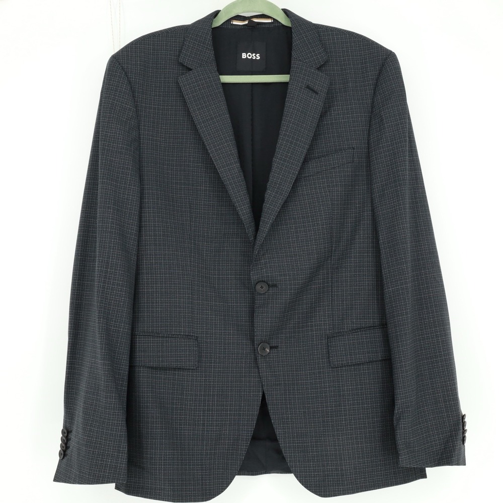 Boss Italian Fabric Bi-Stretch Slim Fit Blazer Sport‎ Coat  Virgin Wool 42R NWOT